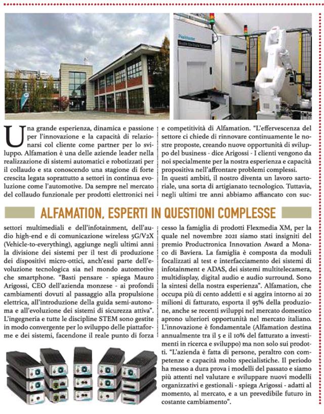 Corriere della Sera focuses on  Alfamation expertise on complex matters